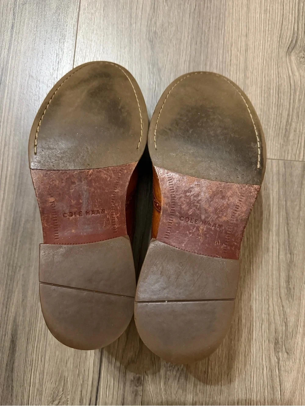 Cole Haan Tan Leather Wingtip Oxfords